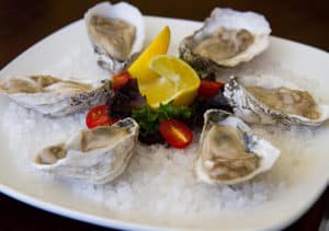 half shell oysters
